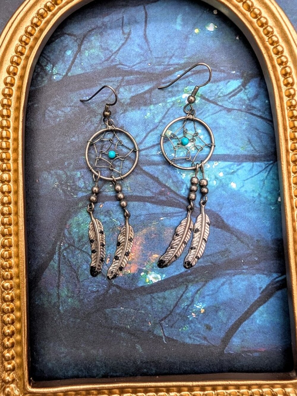 Vintage Southwestern Dreamcatcher Earrings